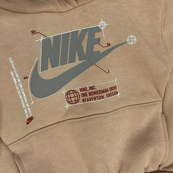 Nike Boys 2pc Set Sweatshirt & Sweatpants Hemp Logo Pullover & Jogger Toddler 2T - Picture 5 of 6